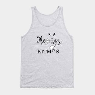 Merry Christmas Cat Pun (Black and White) Tank Top